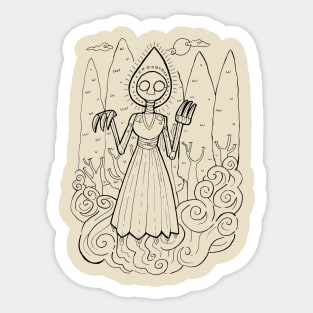 Cartoon Flatwoods Monster Sticker